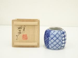 京焼　高野昭阿弥造　祥瑞立瓜蓋置（共箱）